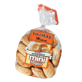 Thomas'® Plain Made with Whole Grains Mini Bagels