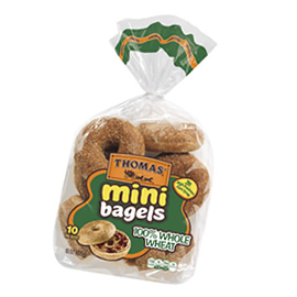 Thomas'® 100% Whole Wheat Mini Bagels