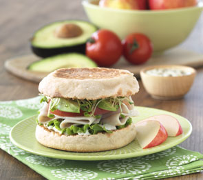 California Turkey and Avocado Muffins