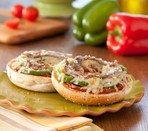 Mediterranean Pizza Bagels