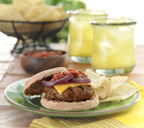 Turkey Salsa Muffin Burgers